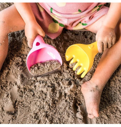 Râteau et pelle 2 en 1 Raki QUUT, Rose Banane
