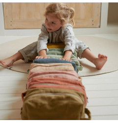 Trousse de toilette Paulette PETIT PICOTIN, personnalisable, ocre