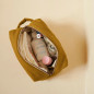 Trousse de toilette Paulette PETIT PICOTIN, personnalisable, ocre