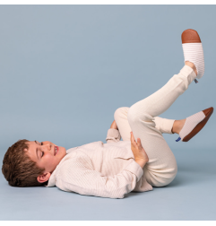 Chaussons souples Petits Velours Ivoire LES PAS PETITS