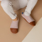 Chaussons souples Petits Velours Rose Pâle LES PAS PETITS