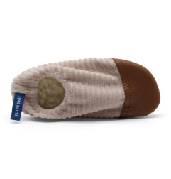 Chaussons souples Petits Velours Rose Pâle LES PAS PETITS