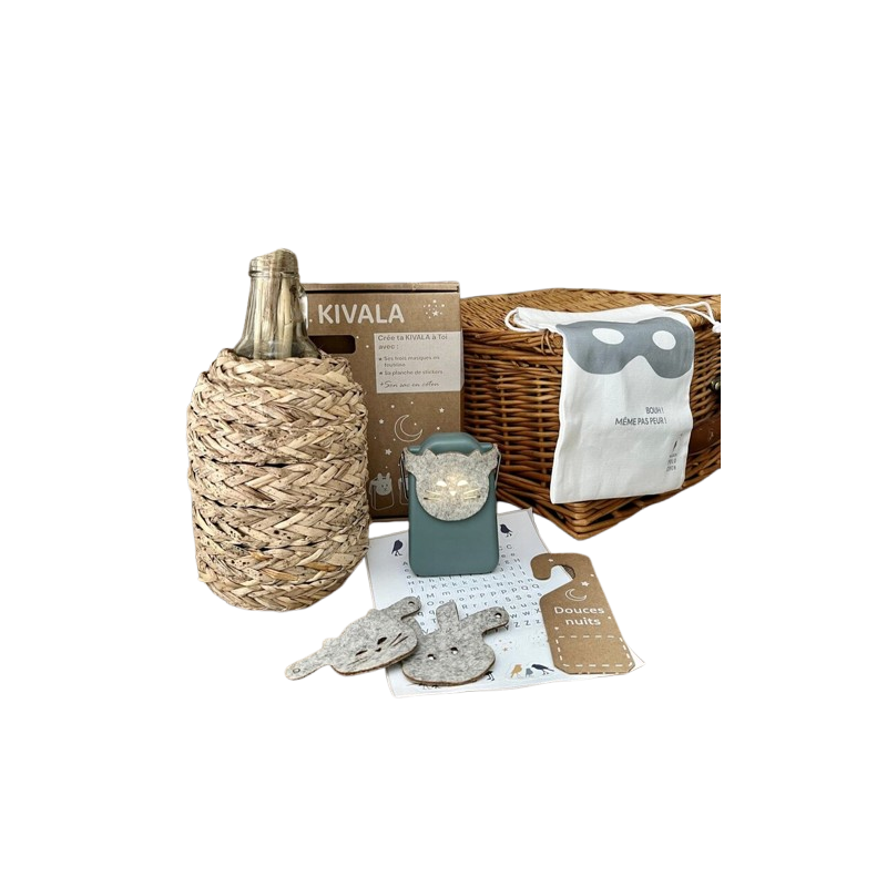 Coffret lampe nomade étanche Kivala MAISON POLOCHON, vert mousse