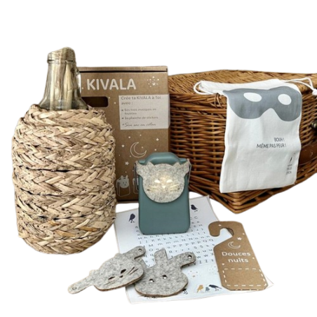 Coffret lampe nomade étanche Kivala MAISON POLOCHON, vert mousse