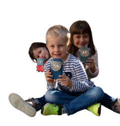 Coffret lampe nomade étanche Kivala MAISON POLOCHON, bleu granit