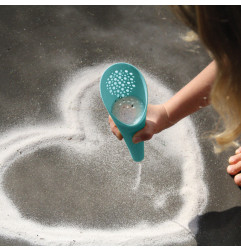Jeu de plage 3 en 1 Cuppi QUUT, pelle, tamis et jeu d'adresse, Bleu Océan