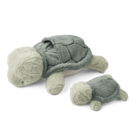 Peluche tortue Berto et son bébé LIEWOOD, Faune Green