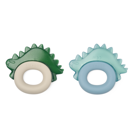 Lot de 2 anneaux de dentition rafraîchissants Dinosaures Rita LIEWOOD, Blue Fog