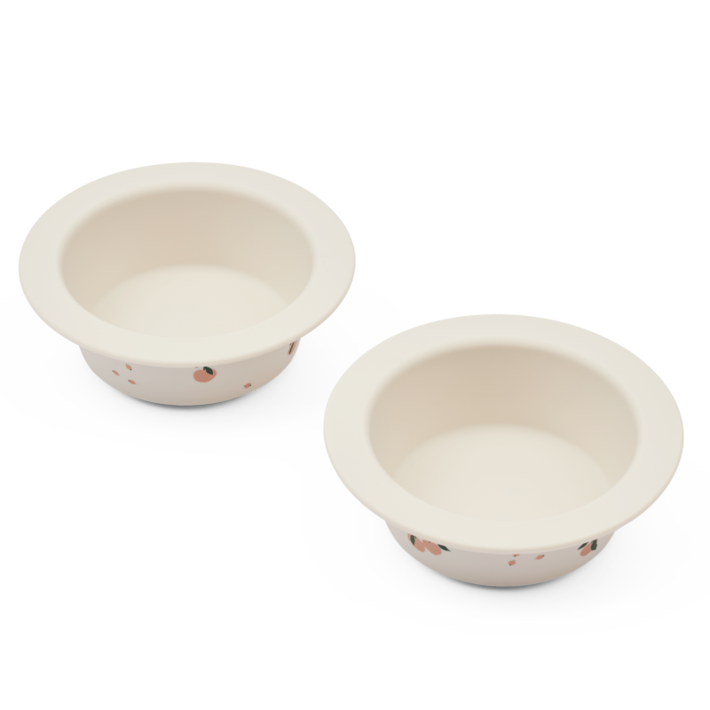 Lot de 2 bols à ventouse Peony LIEWOOD, Peach Sea Shell