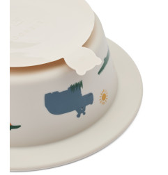 Lot de 2 bols à ventouse Peony LIEWOOD, Safari Sandy mix