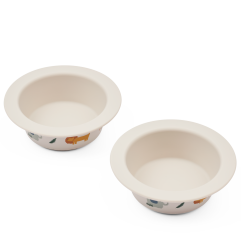 Lot de 2 bols à ventouse Peony LIEWOOD, Safari Sandy mix