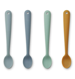 Lot de 4 cuillères Siv LIEWOOD, Blue Mix