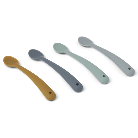 Lot de 4 cuillères Siv LIEWOOD, Blue Mix