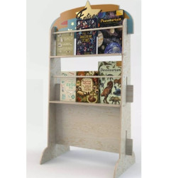 Théâtre bibliothèque 2 en 1 Circus DEKORNIK, rose et or