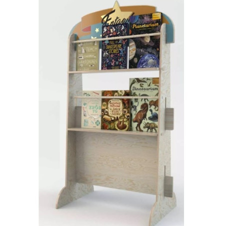 Théâtre bibliothèque 2 en 1 Circus DEKORNIK, rose et or