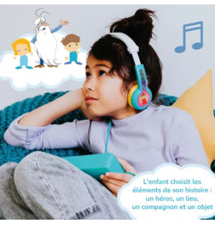 Coffret livre audio interactif Suzanne et Gaston 5 Sens avec Hello Maestro LUNII pour La Fabrique à Histoires, dès 3 ans