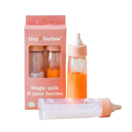 Duo de Biberons Magiques Lait et Jus de Fruits TINY HARLOW, pour poupée