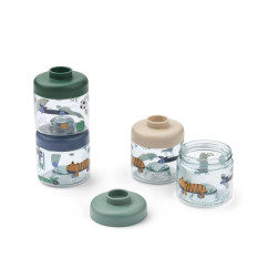 Lot de 4 boîtes repas Dominique LIEWOOD, Fun