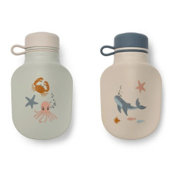 Lot de 2 gourdes à smoothies Lizzie LIEWOOD, Sea Creature