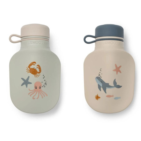 Lot de 2 gourdes à smoothies Lizzie LIEWOOD, Sea Creature