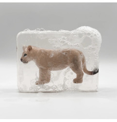 Savon artisanal LUDISOAP, figurine Lionceau Beige