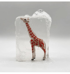 Savon artisanal LUDISOAP, figurine Girafe Blanche