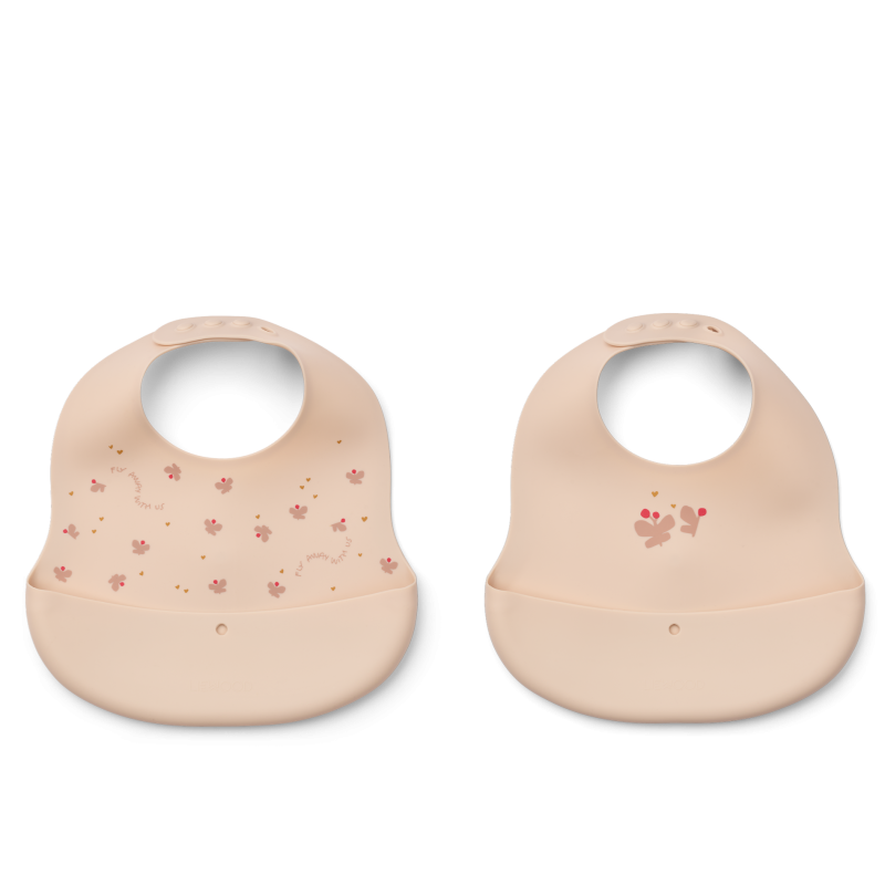 Lot de 2 bavoirs imprimés Ember LIEWOOD, Mini Butterfly Lot de 2 bavoirs imprimés Ember LIEWOOD, Mini Butterfly