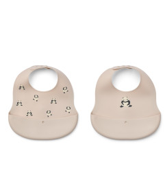 Lot de 2 bavoirs imprimés Ember LIEWOOD, Panda
