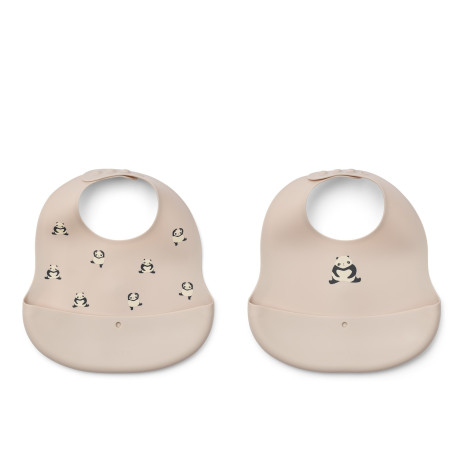 Lot de 2 bavoirs imprimés Ember LIEWOOD, Panda