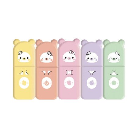 5 mini surligneurs JANOD