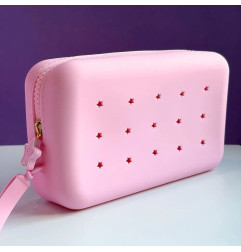 Maxi trousse Rose clair PETIKIDS, personnalisable avec charms