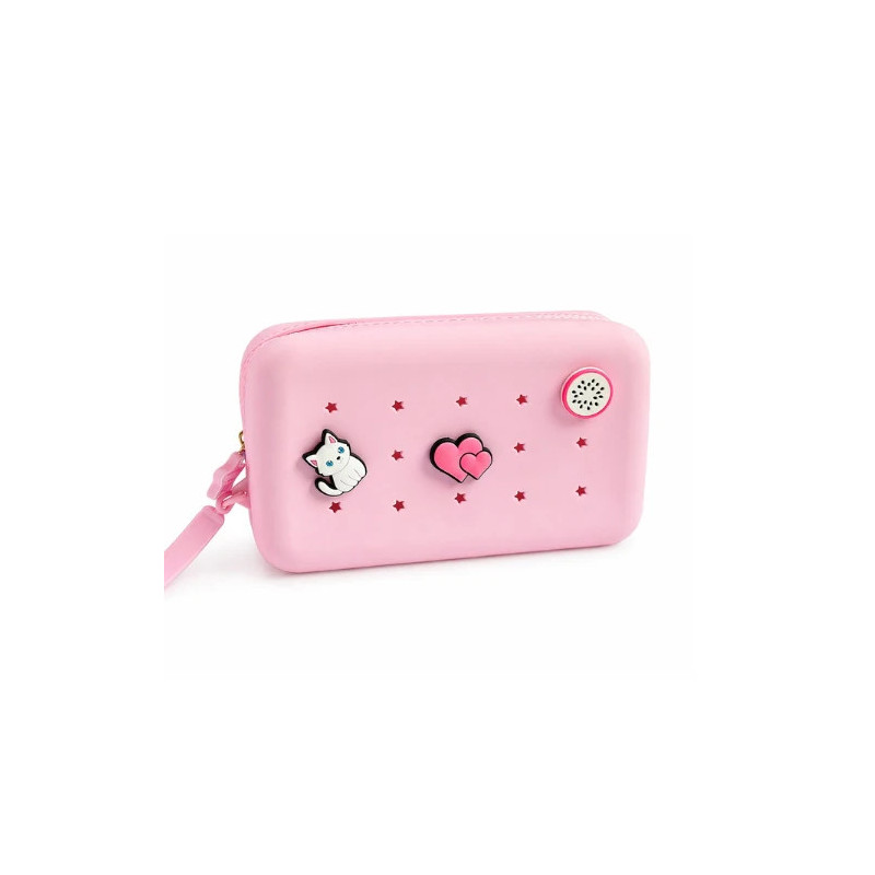 Maxi trousse Rose clair PETIKIDS, personnalisable avec charms Maxi trousse Rose clair PETIKIDS, personnalisable avec charms