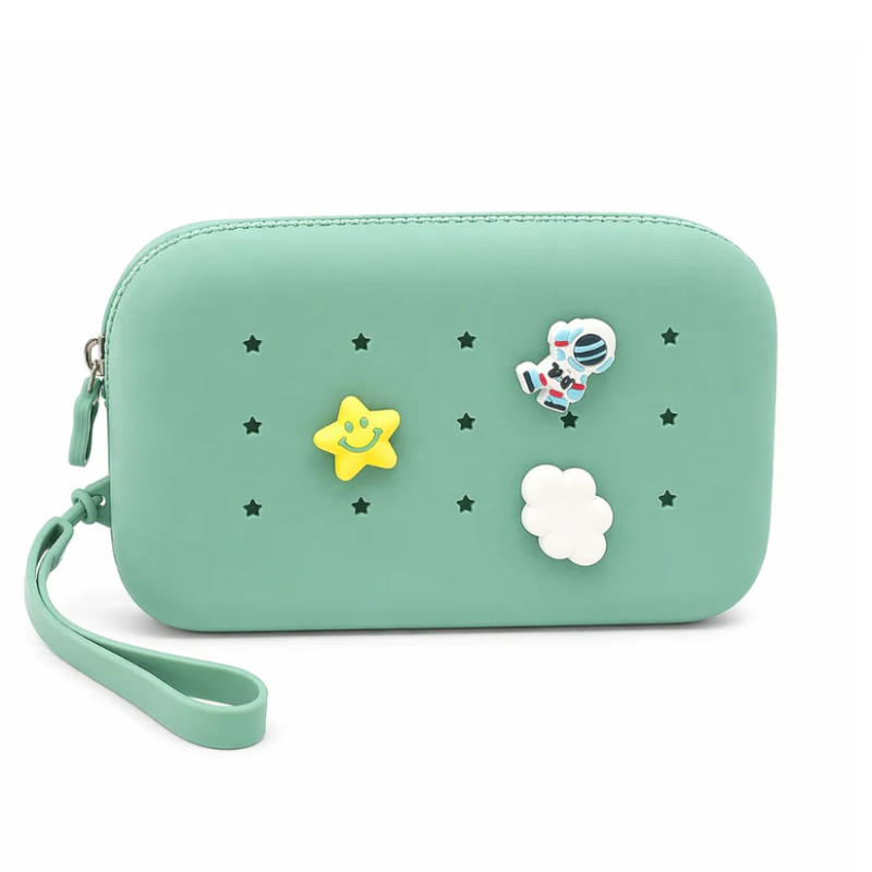 Maxi trousse Verte PETIKIDS, personnalisable avec charms Maxi trousse Verte PETIKIDS, personnalisable avec charms