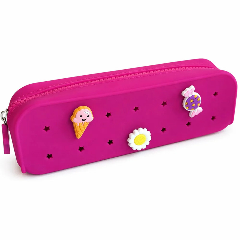 Trousse à crayons Framboise PETITKIDS, personnalisable avec charms Trousse à crayons Framboise PETITKIDS, personnalisable avec charms