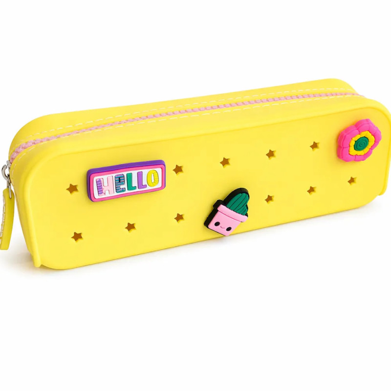 Trousse à crayons Jaune PETITKIDS, personnalisable avec charms Trousse à crayons Jaune PETITKIDS, personnalisable avec charms