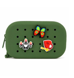 Pochette Kaki PETIKIDS, personnalisable avec charms