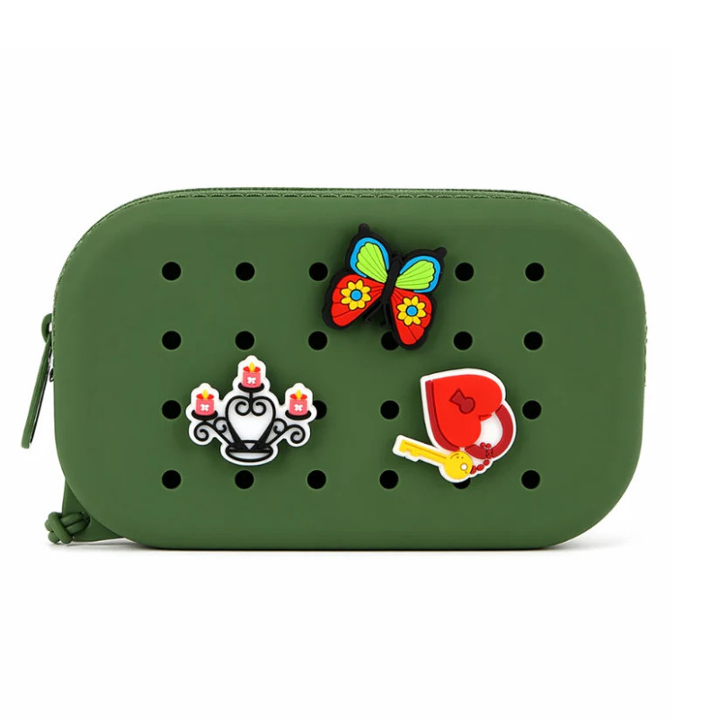 Pochette Kaki PETIKIDS, personnalisable avec charms