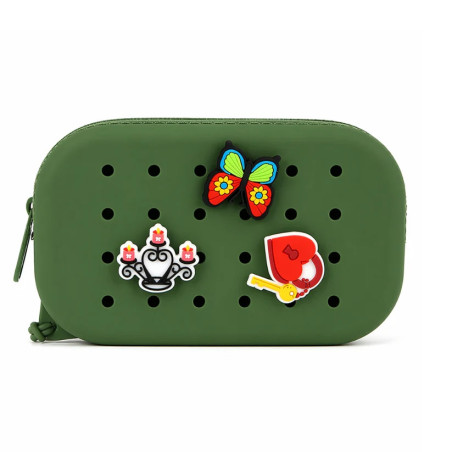 Pochette Kaki PETIKIDS, personnalisable avec charms