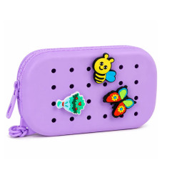 Pochette Mauve PETIKIDS, personnalisable avec charms