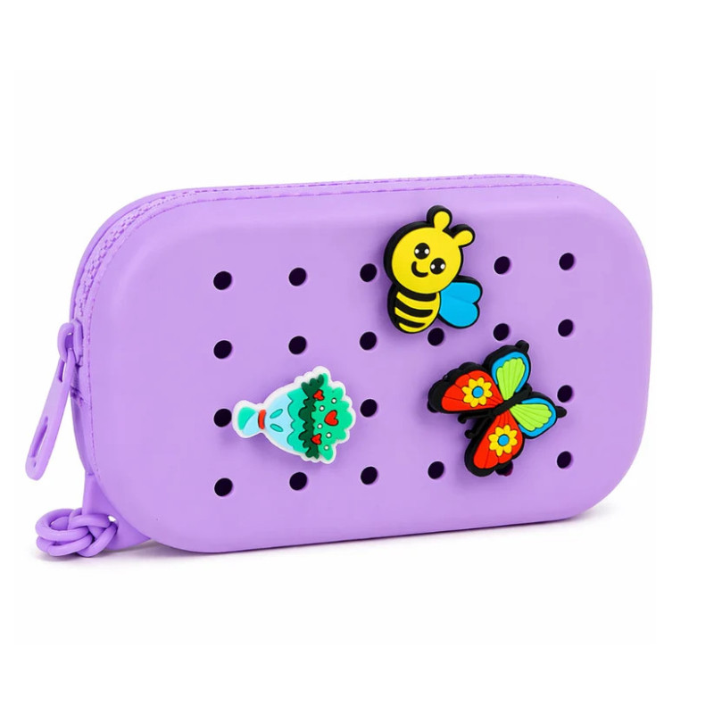 Pochette Mauve PETIKIDS, personnalisable avec charms