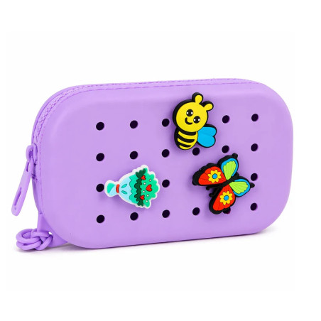 Pochette Mauve PETIKIDS, personnalisable avec charms