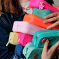 Trousse à crayons Vert d'eau PETITKIDS, personnalisable avec charms