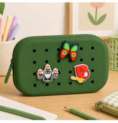 Pochette Kaki PETIKIDS, personnalisable avec charms