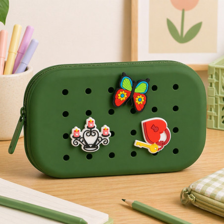 Pochette Kaki PETIKIDS, personnalisable avec charms