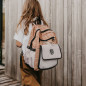 Sac à dos Noé ZAKUW imprimé carreaux Caramel, primaire Sac à dos Noé ZAKUW imprimé carreaux Caramel, primaire