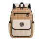 Sac à dos Noé ZAKUW imprimé carreaux Caramel, primaire Sac à dos Noé ZAKUW imprimé carreaux Caramel, primaire