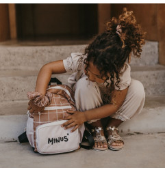Sac à dos Milo ZAKUW imprimé carreaux Caramel, maternelle