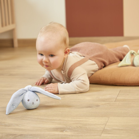 Balle hochet Lapin KALOO, bleu glacier