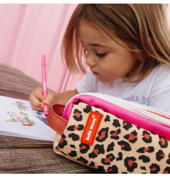 Trousse Léopard HELLO HOSSY, double compartiment