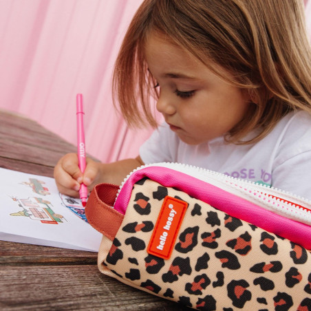 Trousse Léopard HELLO HOSSY, double compartiment